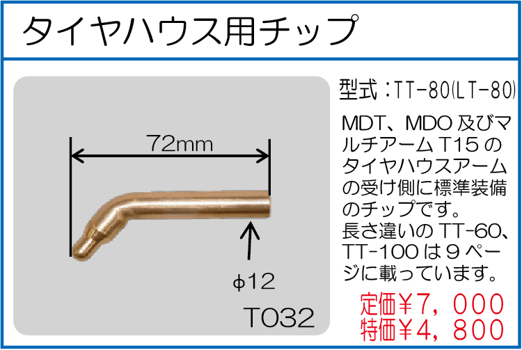 TT-80 LT-80 タイヤハウス用チップ